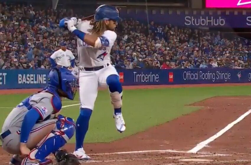  Bichette crushes his first home run of the season to tie game vs. Rangers