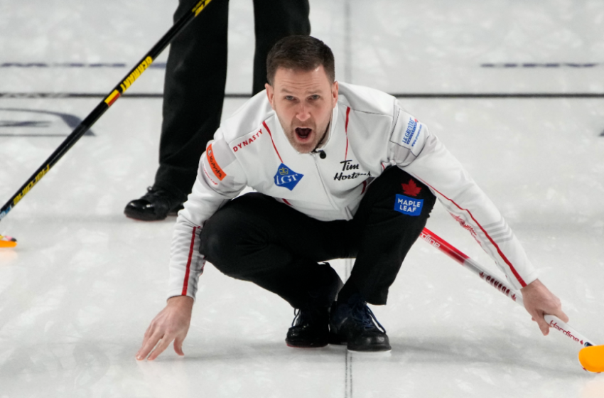  Canada’s Gushue secures semifinal berth with victory over Scotland at world playdowns