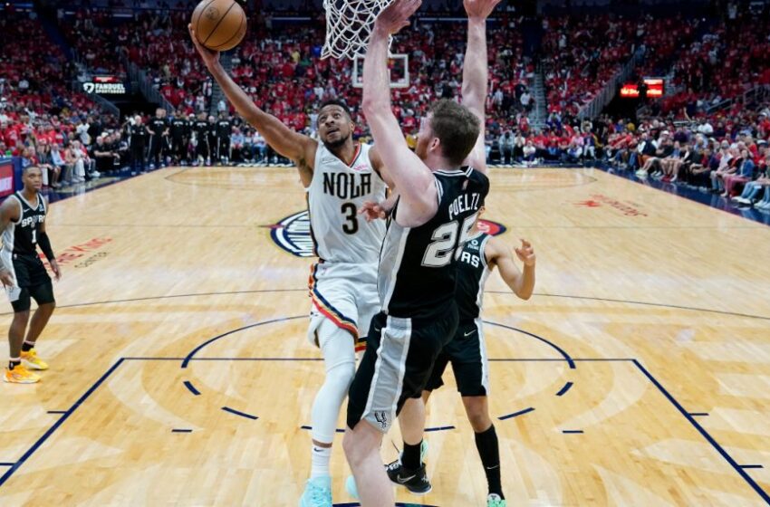  CJ McCollum leads Pelicans past Spurs in play-in game
