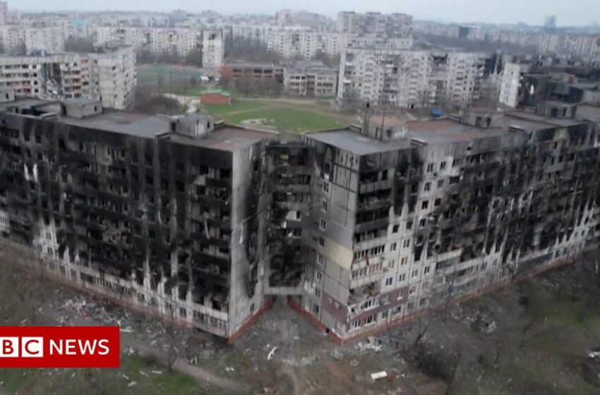  Drone footage shows damage in Mariupol