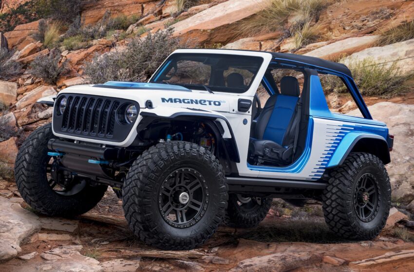  Jeep says its new electric Wrangler SUV concept goes 0-60 in 2 seconds