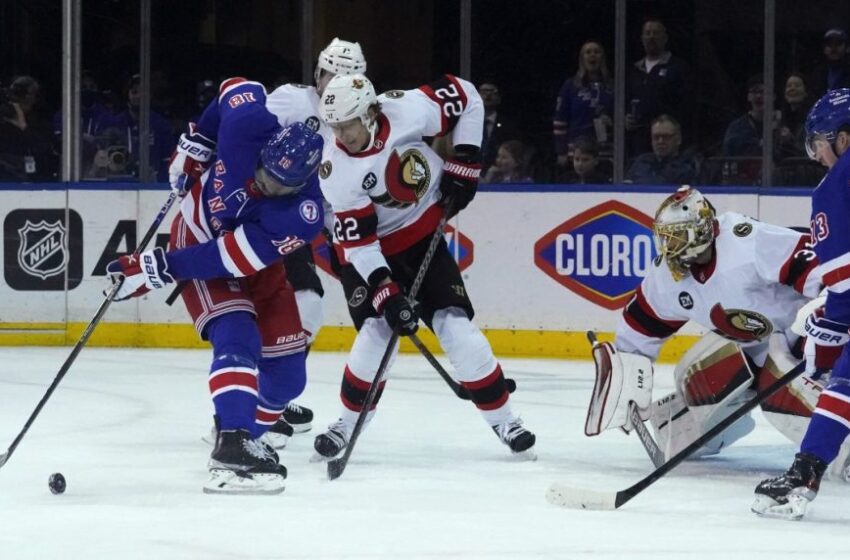  Kreider scores twice, Rangers rout Senators to clinch playoff berth