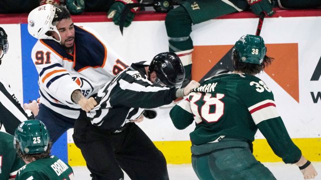  Wild’s Hartman ‘overwhelmed’ by donations in response to fine for unsportsmanlike conduct vs. Oilers’ Kane
