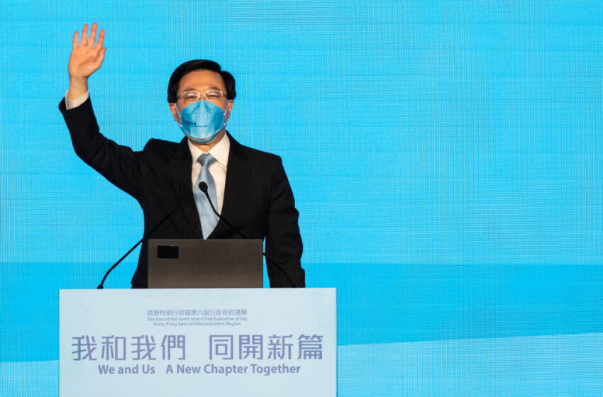  Beijing loyalist John Lee will be Hong Kong’s next leader