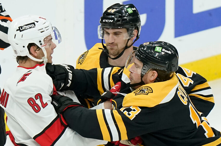  Marchand leads charge as Bruins even series with Hurricanes in Game 4 win