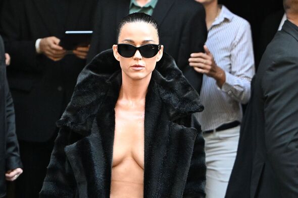  Katy Perry Stuns in Daring Furry Look at Balenciaga Haute Couture Show in Paris