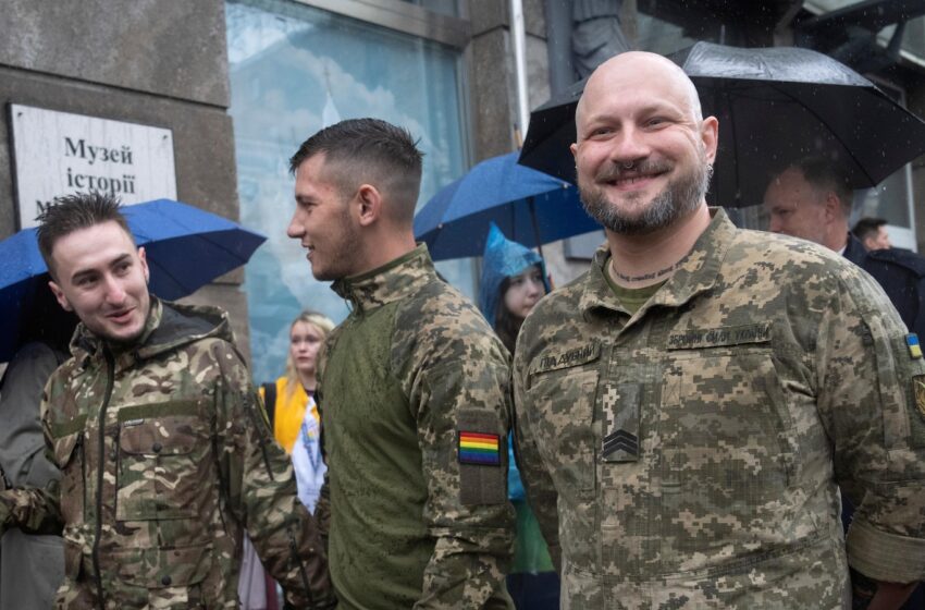  LGBT soldiers in Ukraine hope their service is changing attitudes as they rally for legal rights