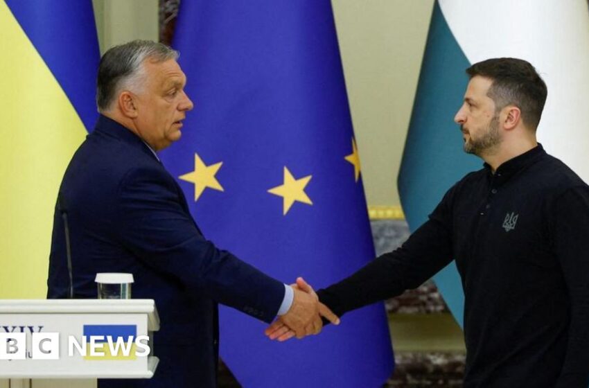  Hungary’s Orban urges ceasefire on Kyiv visit