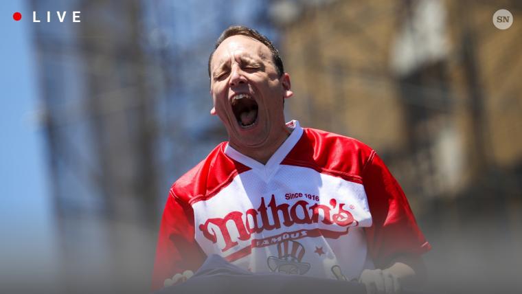  Joey Chestnut hot dog contest live results, highlights from 2024 Fourth of July military fundraiser